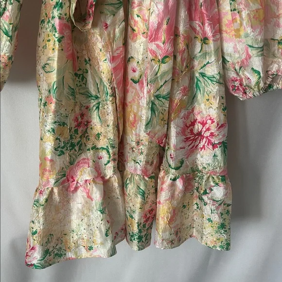 Julia Jordan NWT Floral V-neck Ruffle Hem Long Sleeve Dress **Size 8**🌸🌸 - Picture 5 of 8